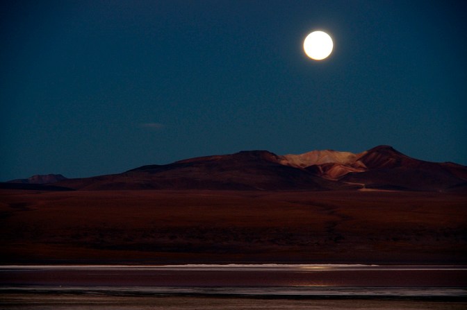 Full moon over Laguna Colorada.