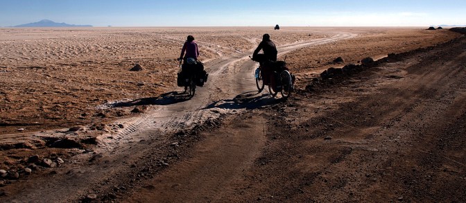 Jan and Marcin entering the Salar de Uyuni.