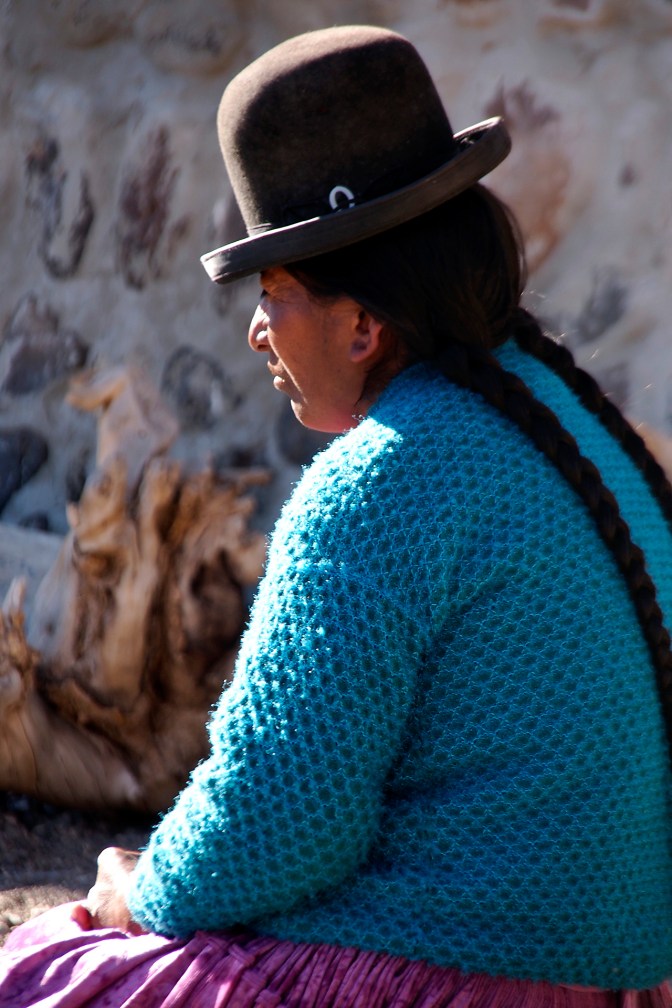 The ticket taker for the hike up to the top of Isla Incahuasi.