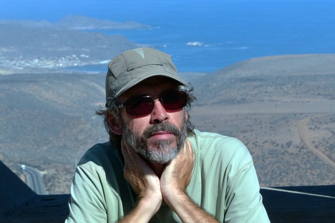 Taking a break near the pass above Los Hornos.