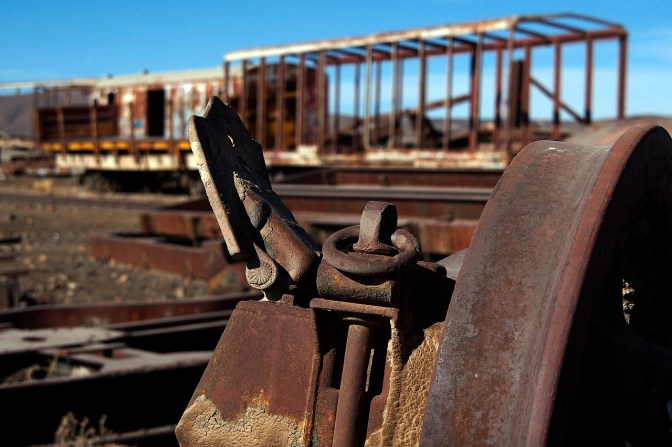 Uyuni's train cemetery.