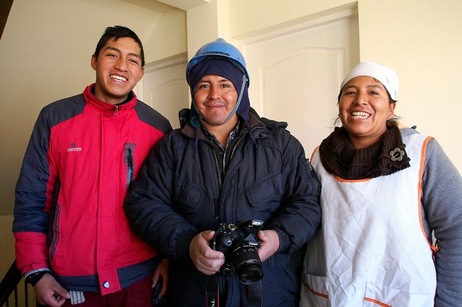 Our hosts in Agua Castilla: Bernardino and his wife Sofia and their son Marco.