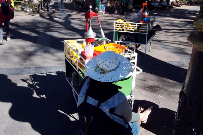 Juice seller in Sucre.