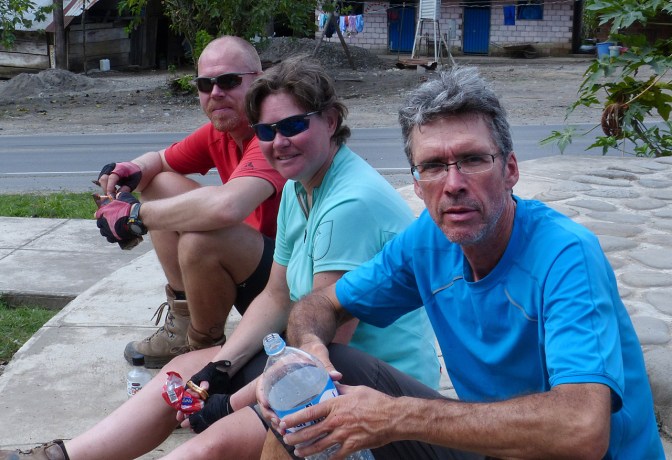 A snack break in a small town on Rio Espiritu Santo.