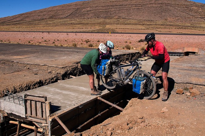 Our private bike path did have some obstacles.