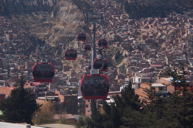 The Telefrico between El Alto and La Paz.