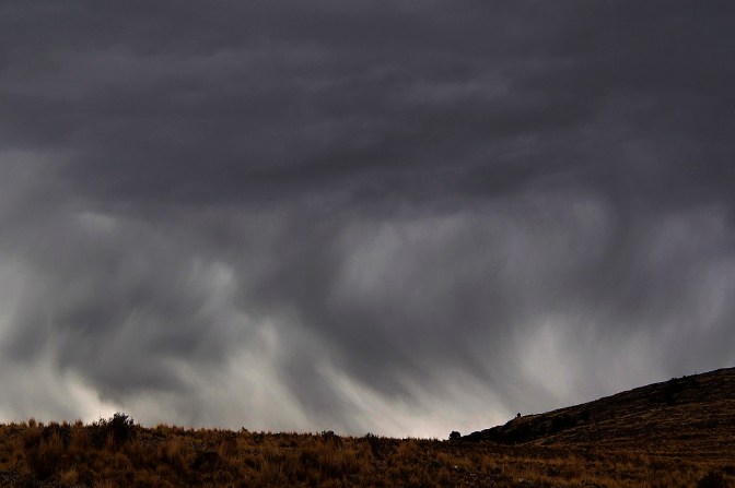 Ominous clouds near Juli, Peru, on the south shore of Lake Titicaca.