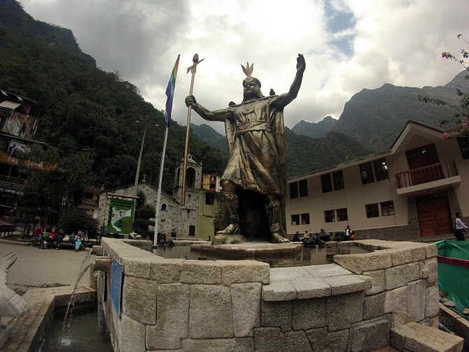 Plaza in Aguas Calientes.