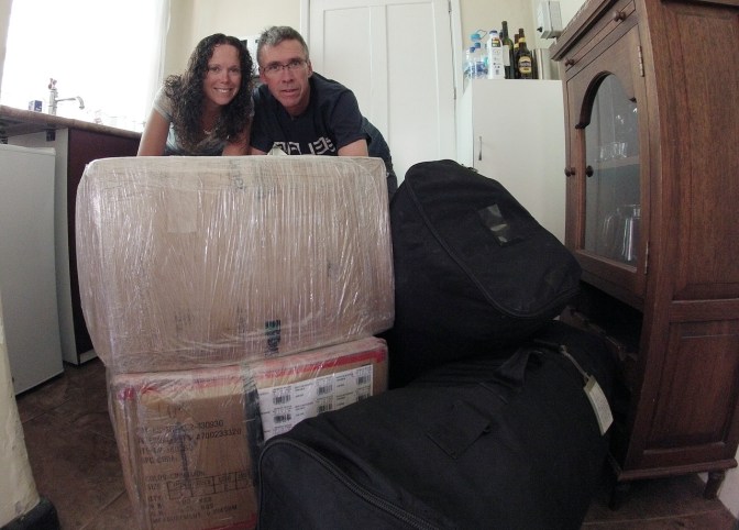 After 16 months on the road, all we have is packed in two boxes and two bags and we're ready to come home.