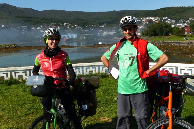 The kids: Alba and Gérard on their first bike tour with us in Norway.