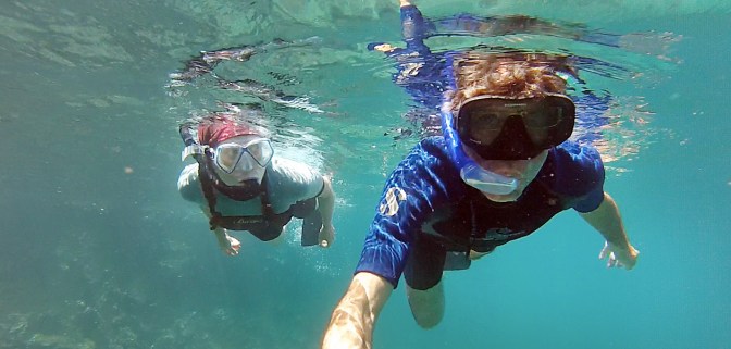 Snorkelling off Rábida Island.