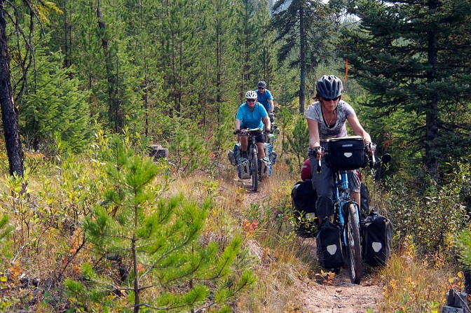 Riding into Elkford.