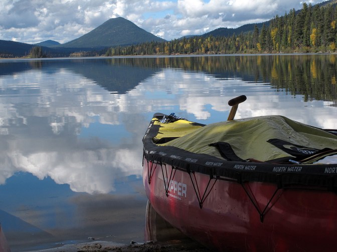 Spectacle Lakes looking north from the Skoi Lake portage.