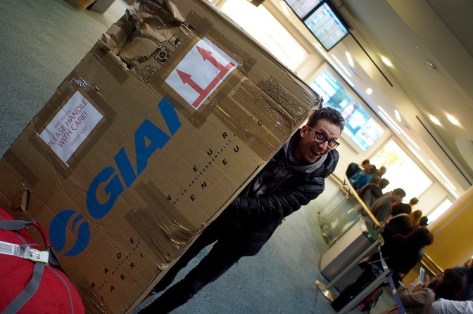 Christoph arrives at YVR.
