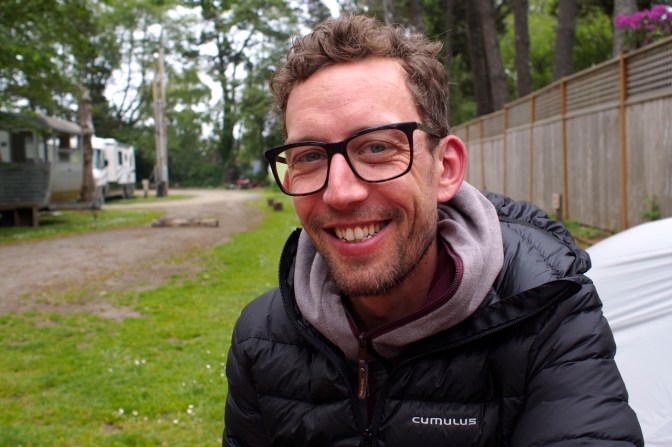 Happy to be at the Sou'wester in Seaview after 120 km day.