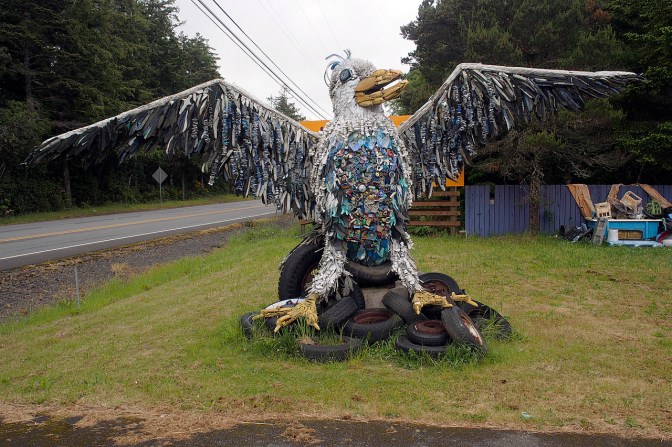 Made from found materials on local beaches.