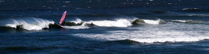 Windsurfer at Myer Beach, OR.