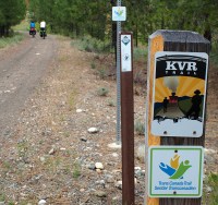 Start of the Kettle Valley Rail Trail from Princeton to Summerland.
