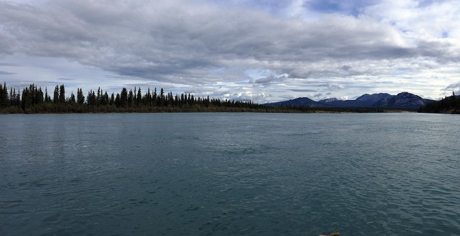 Lake Laberge comes into view.