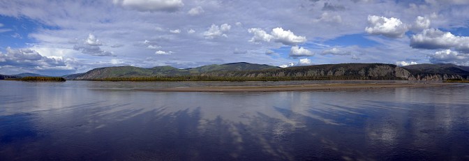 Yukon River panorama at Meacham Creek.